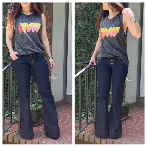 #BEST FITTING Wide leg side pocket dark denim jeans - Picture 8 of 8